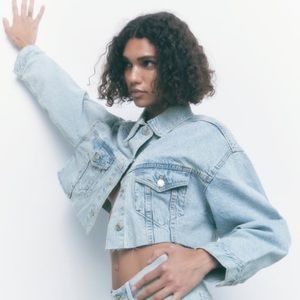 Zara cropped jean jacket